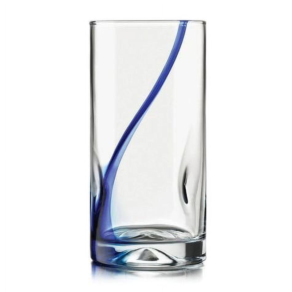 Libbey Impressions Tumbler Glasses, Set of 4 (Blue Ribbon)