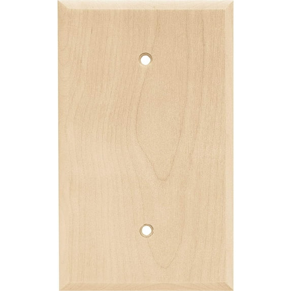 Liberty 64662 Unfinished Wood Single Blank Wall Plate Cover