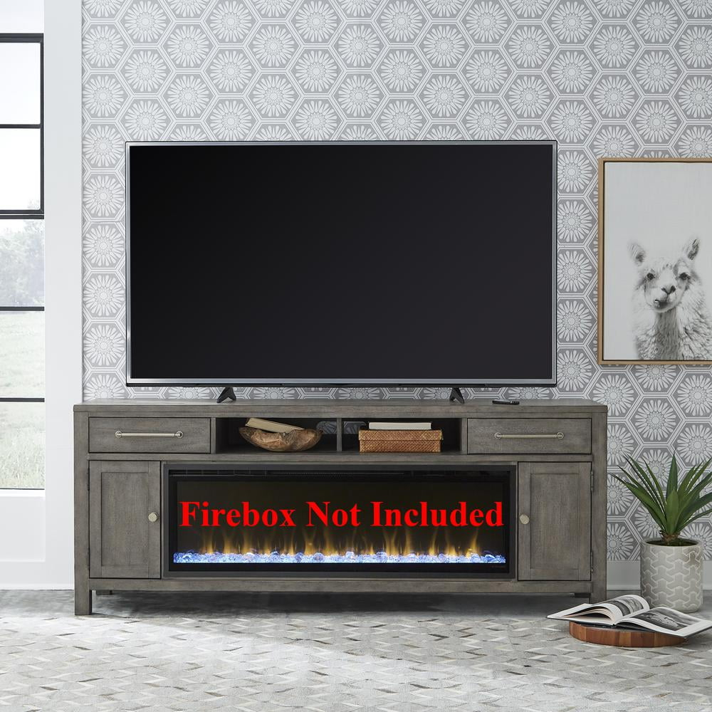 Liberty Furniture 78 Inch Fireplace TV Console Transitional Multi