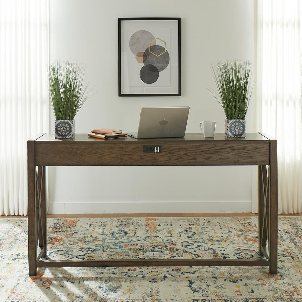 Liberty Furniture Industies, INC Lennox Console Bar Table in Weathered Chestnut