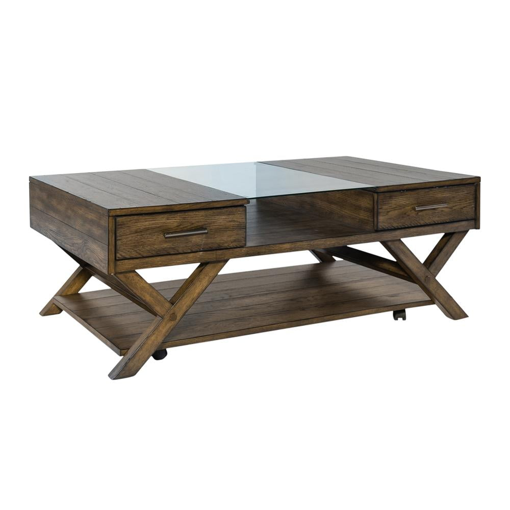 Liberty Furniture Display Cocktail Table Transitional Brown