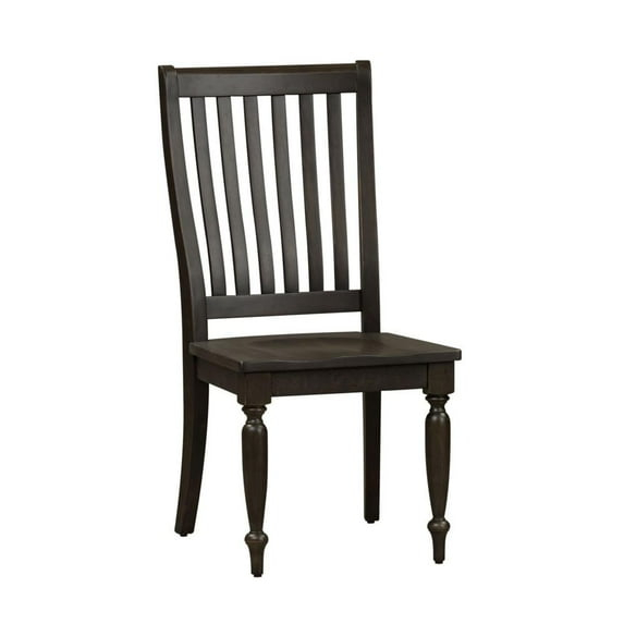Liberty Furniture Harvest Home Slat Back Side Chair (RTA) in Chalkboard
