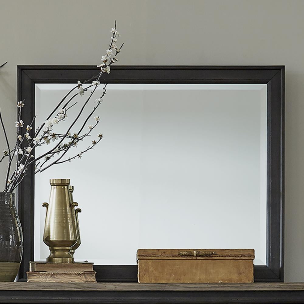 Liberty Furniture Industies, INC Landscape Mirror - Black Traditional Multi in Dusty Taupe