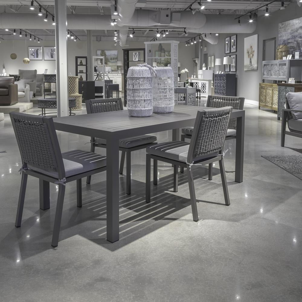 Liberty Furniture Plantation Key 5 Piece Aluminum Outdoor Dining Set in Gray