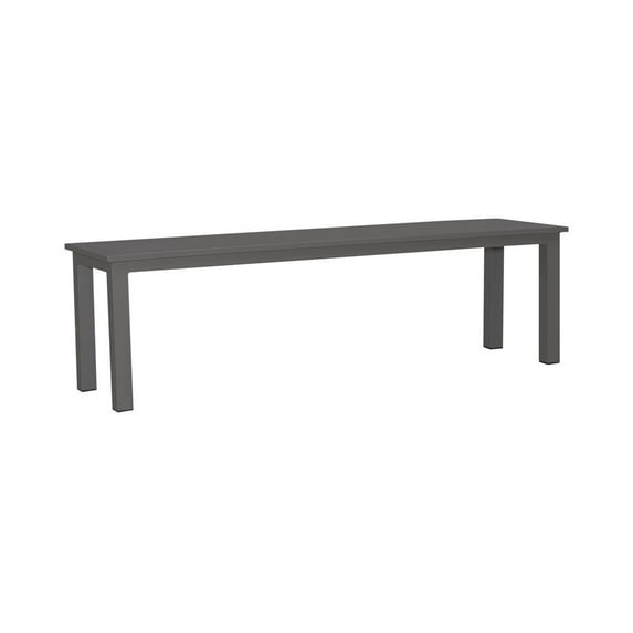 Liberty Furniture Plantation Key Aluminum Outdoor Dining Bench in Gray Granite