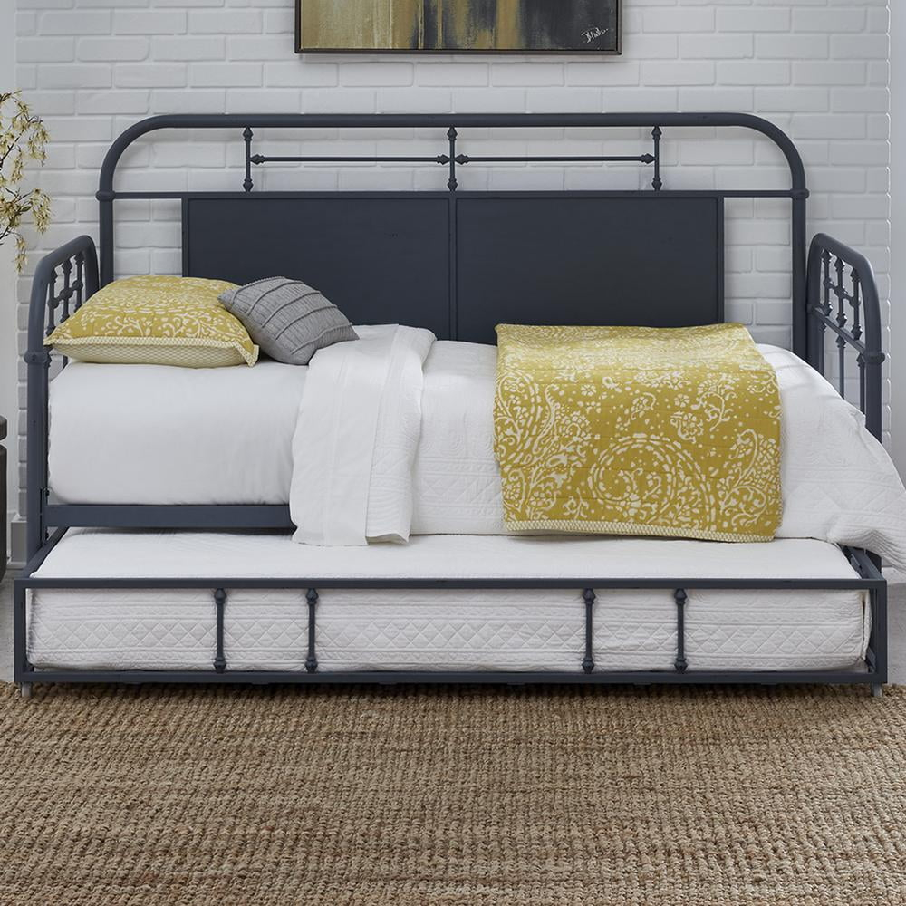 Liberty Furniture Twin Metal Trundle - Navy Vintage Silver