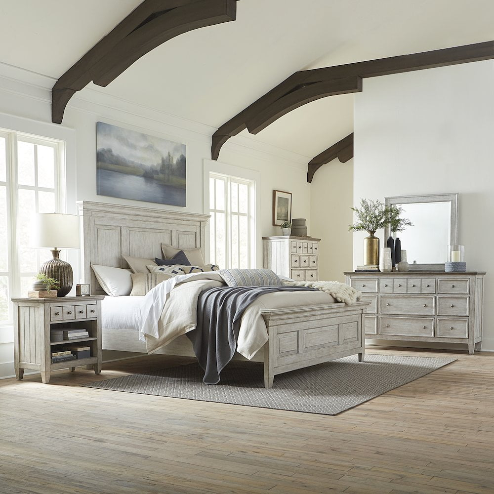 Liberty Furniture King California Panel Bed, Dresser & Mirror, Chest, Night Stand