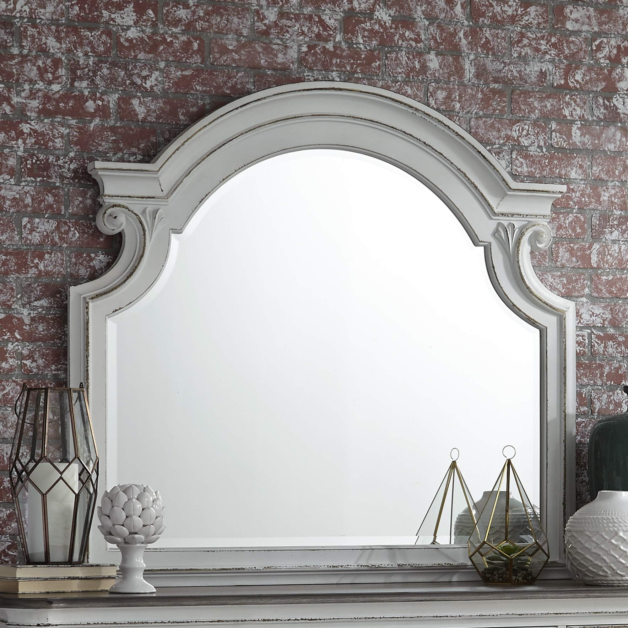 Liberty Furniture Industries Magnolia Manor Mirror, W46 x D2 x H43, White