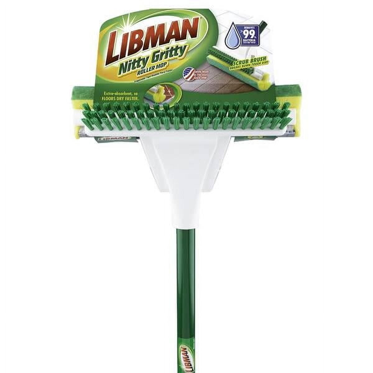 Libman Nitty Gritty Roller Sponge Mop with Scrub Brush