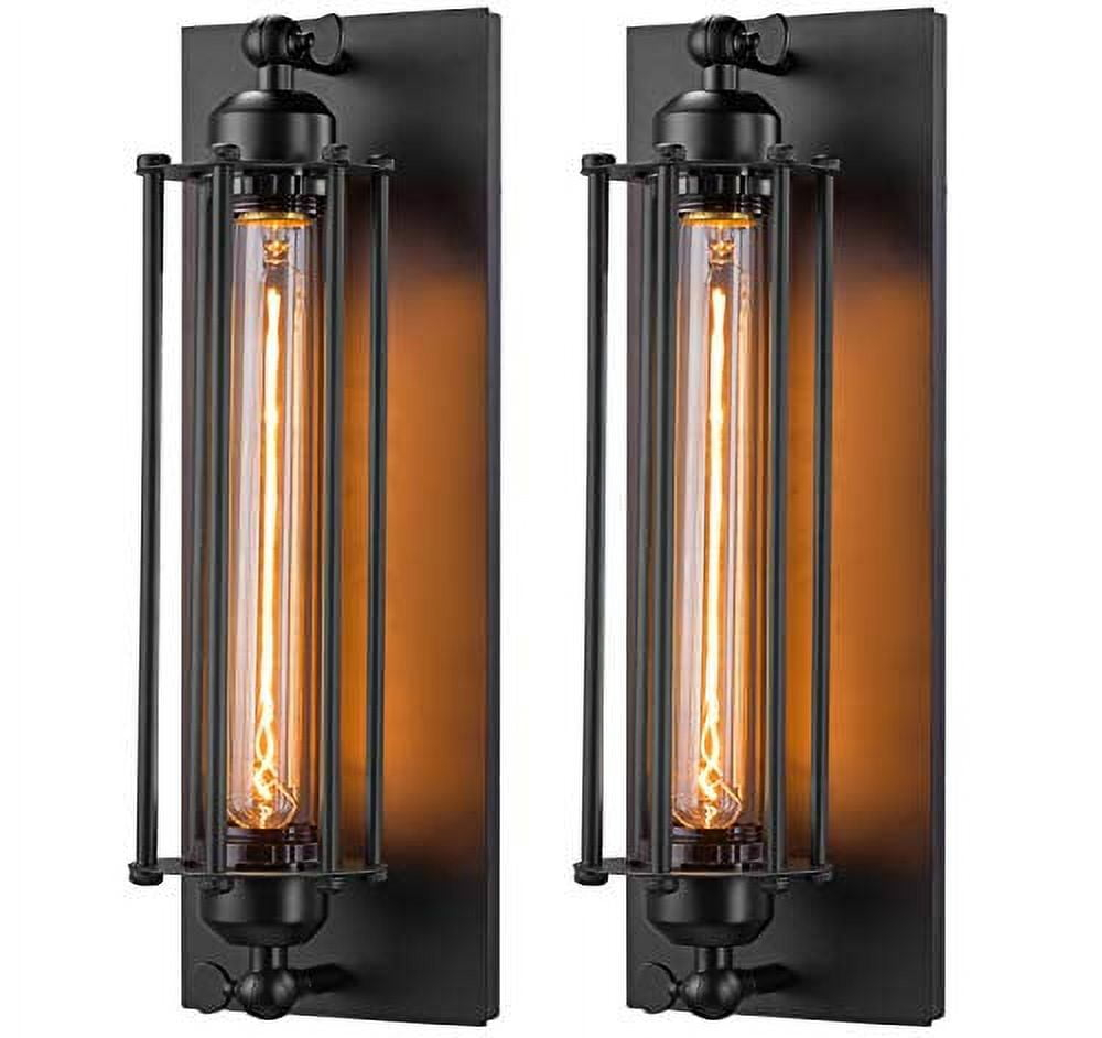 Licperron Industrial Wall Sconce E26 E27 Edison Vintage Wall Sconce Antique Wall Lamp Fixtures Bedside Bar Restaurant Hotel Lighting Decor 2 Pack