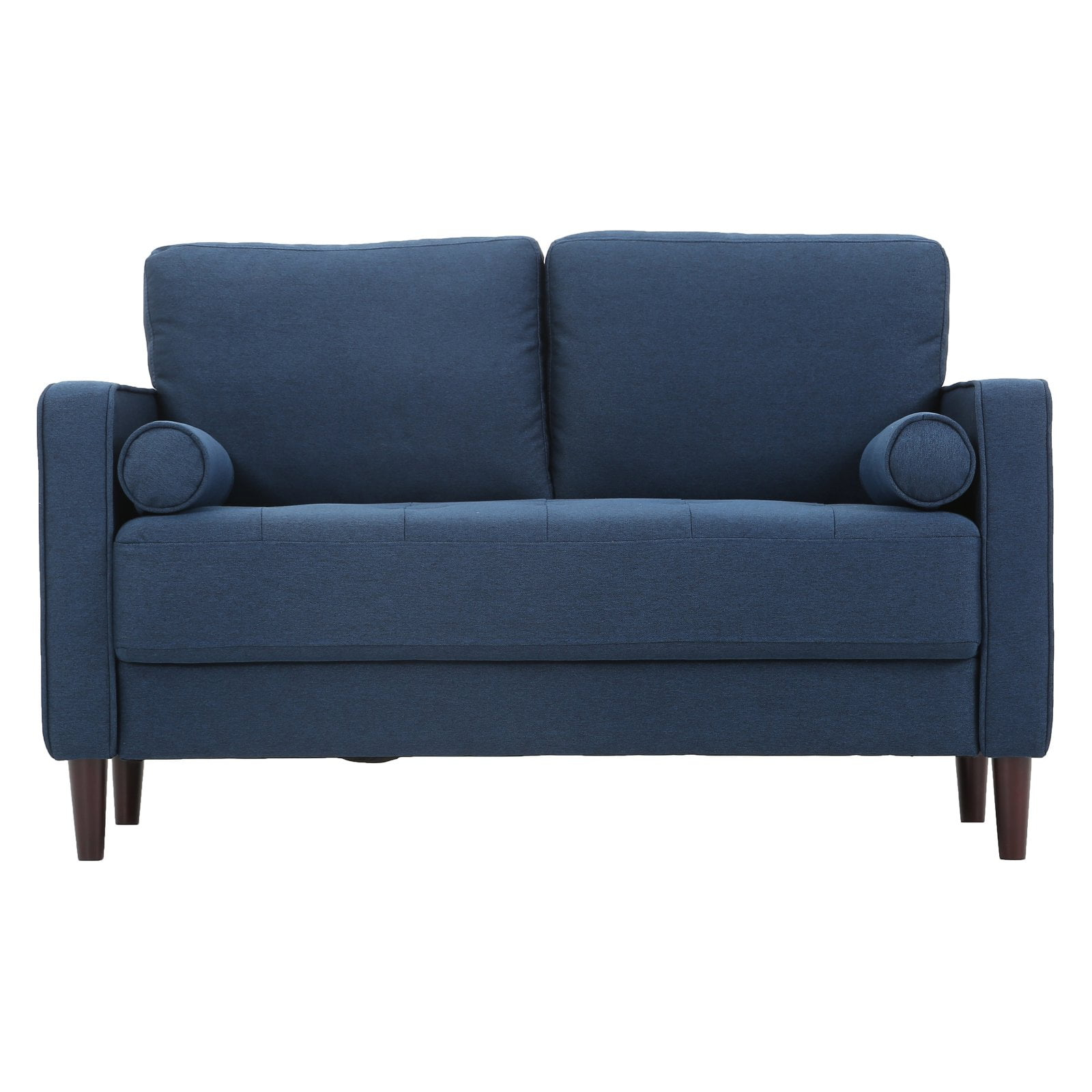 LifeStyle Solutions Jareth Loveseat in Navy Blue Fabric Upholstery