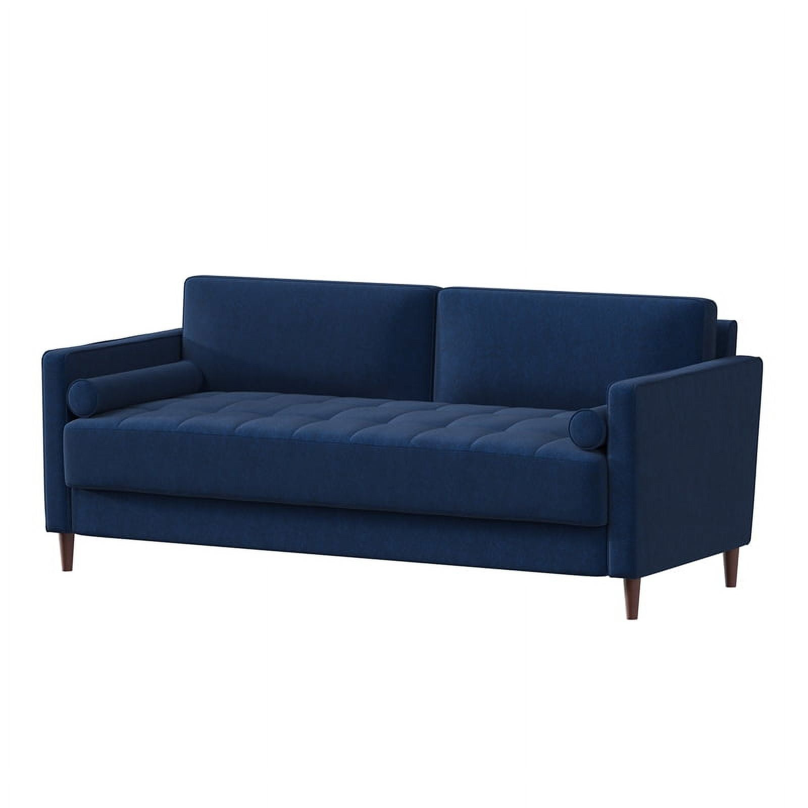 LifeStyle Solutions Jareth Sofa in Navy Blue Fabric Upholstery