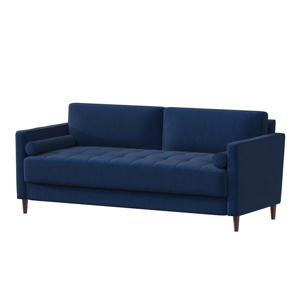 LifeStyle Solutions Jareth Sofa in Navy Blue Fabric Upholstery