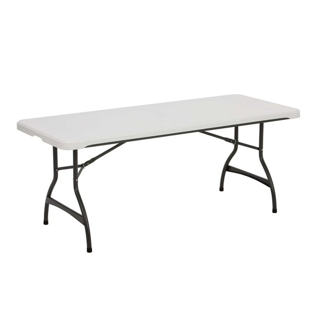 Lifetime 6 Foot Rectangle Folding Table Indoor/Outdoor Commercial Grade, White Granite (80306)