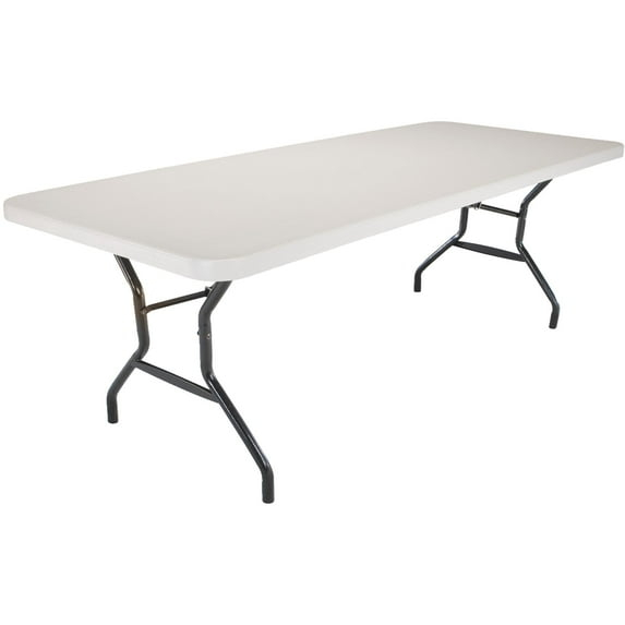 Lifetime 8 Foot Rectangle Folding Table, Indoor/Outdoor Commercial Grade, White Granite (22980)