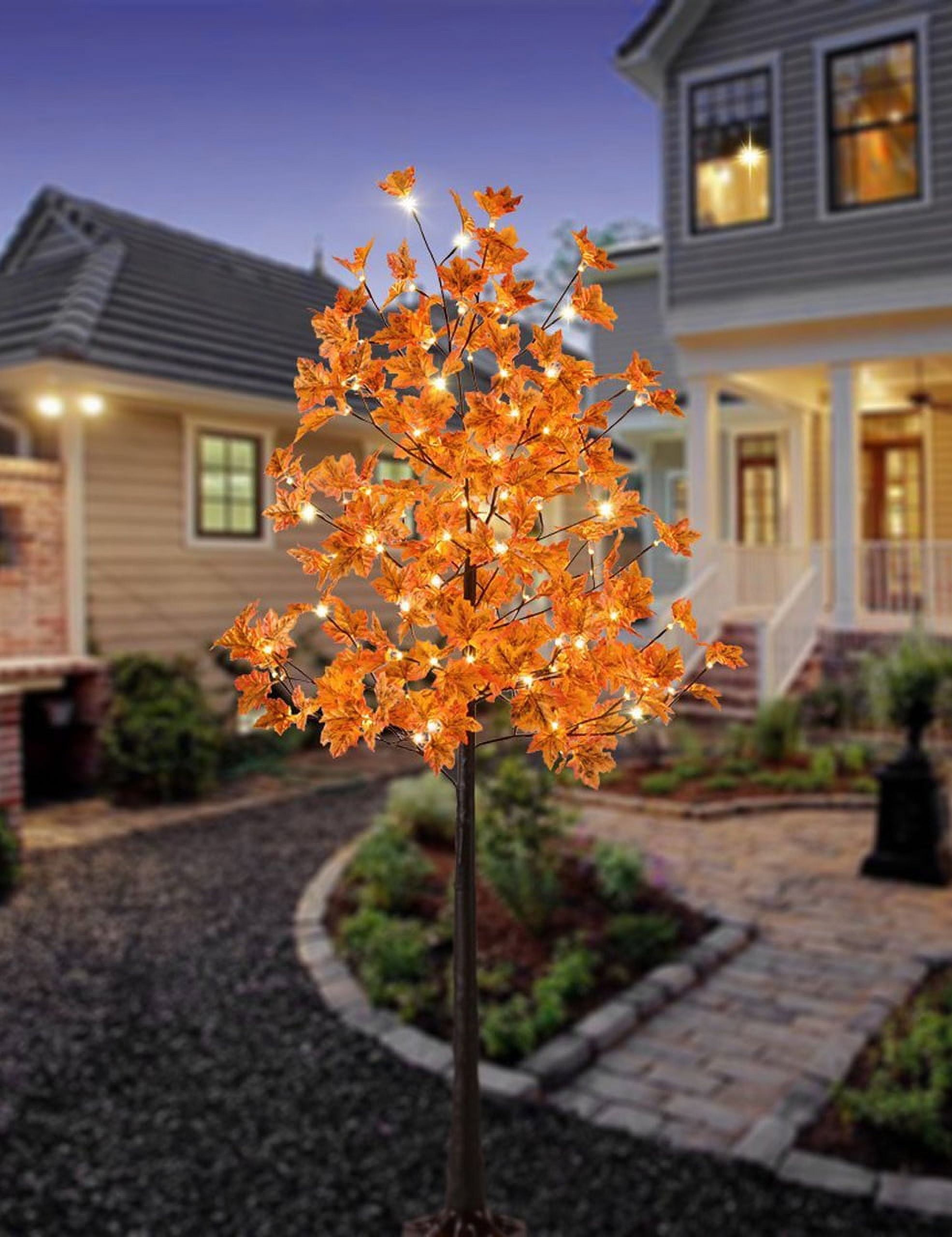 Lightshare 6 Feet Pre-Lit Maple Tree, 120 Warm White Lights