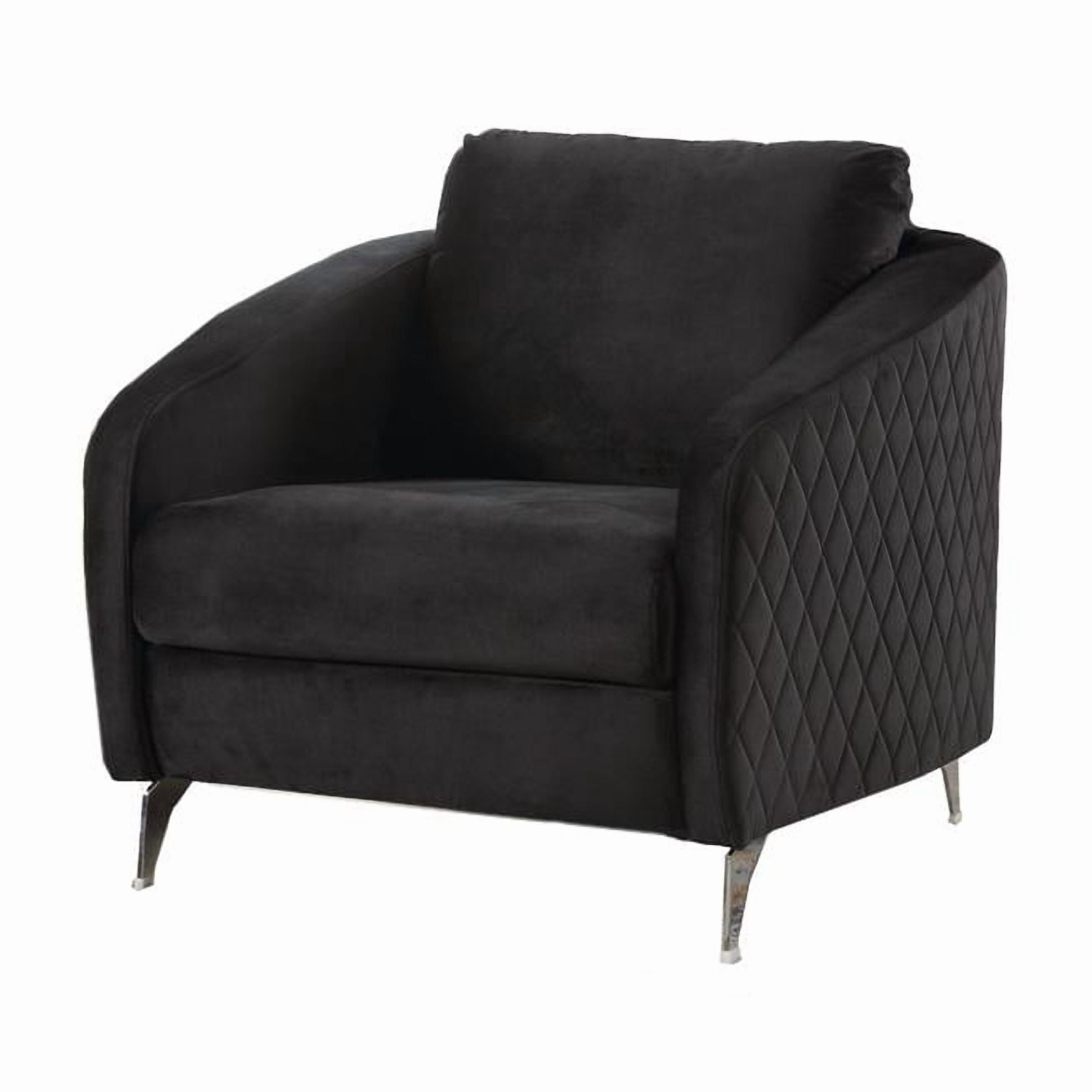 Think Urban Velvet Armchair with 4 Legs