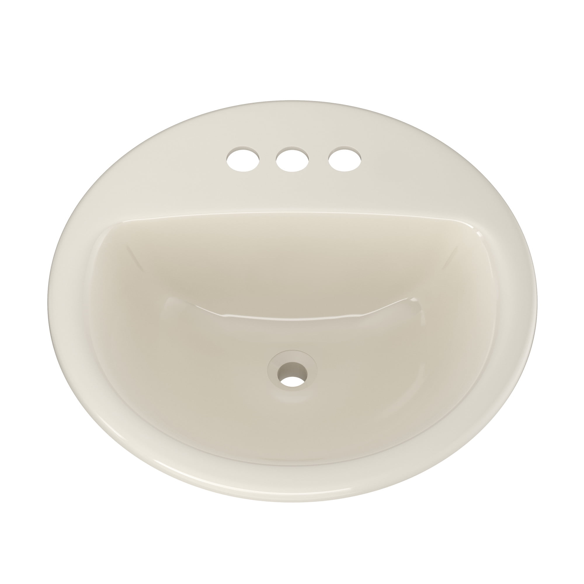Proflo 19'' Vitreous China Circular Bathroom Sink with Overflow
