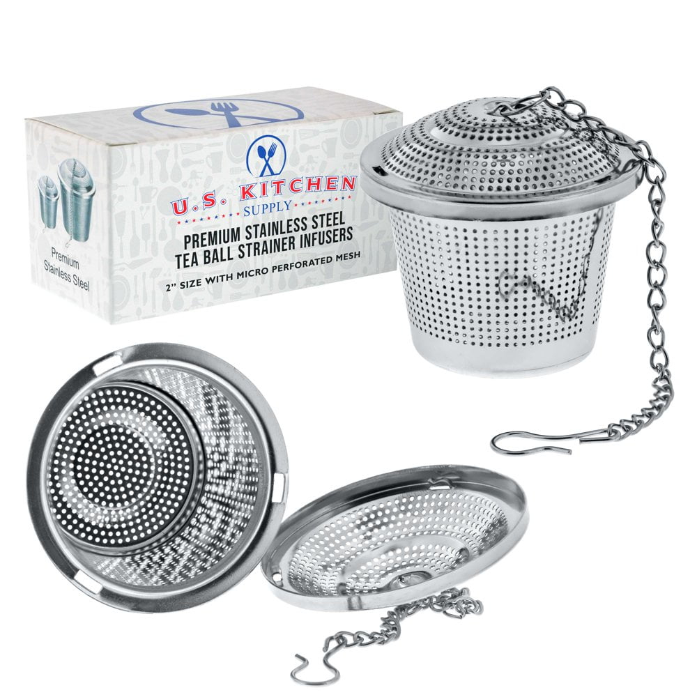Lindbes 2 Premium Tea Infuser 2” Diameter Stainless Steel Single Cup Perfect Strainers for Loose Leaf Tea