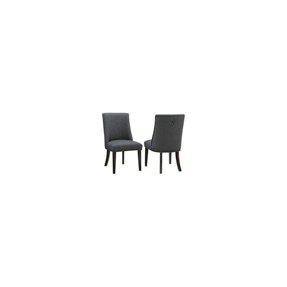 Linon Adler Dining Chair Espresso Grey