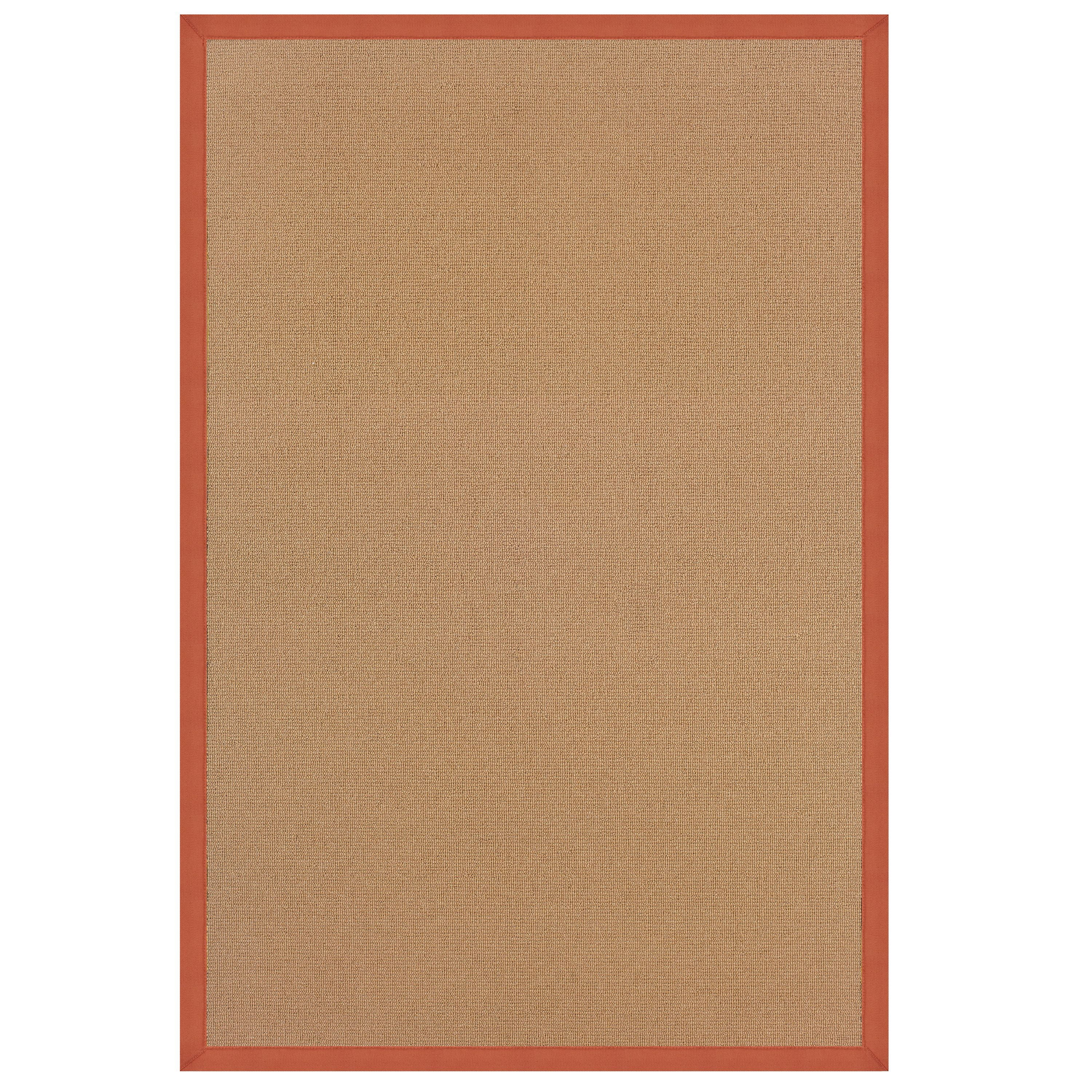 Linon Athena Accent Rug, Cork with Burnt Orange, 5ft x 8ft