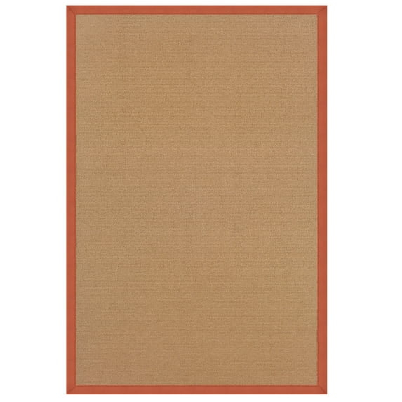 Linon Athena Accent Rug, Cork with Burnt Orange, 5ft x 8ft