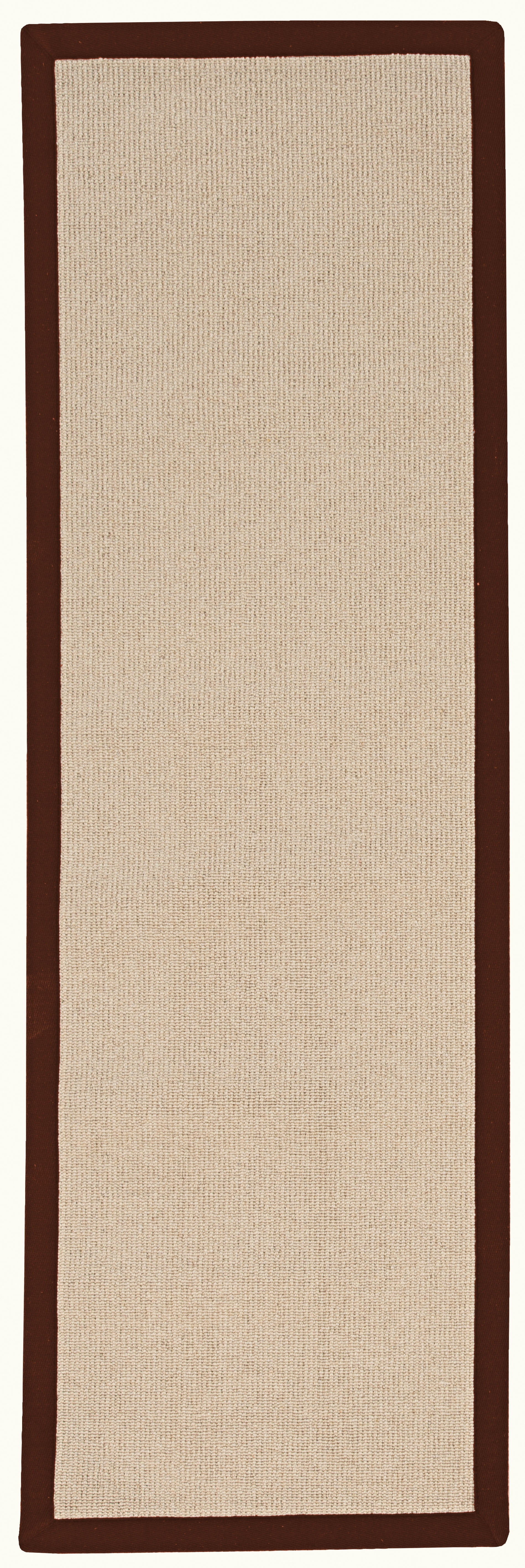 Linon Athena Runner, Natural with Brown, 2.6ft x 12ft