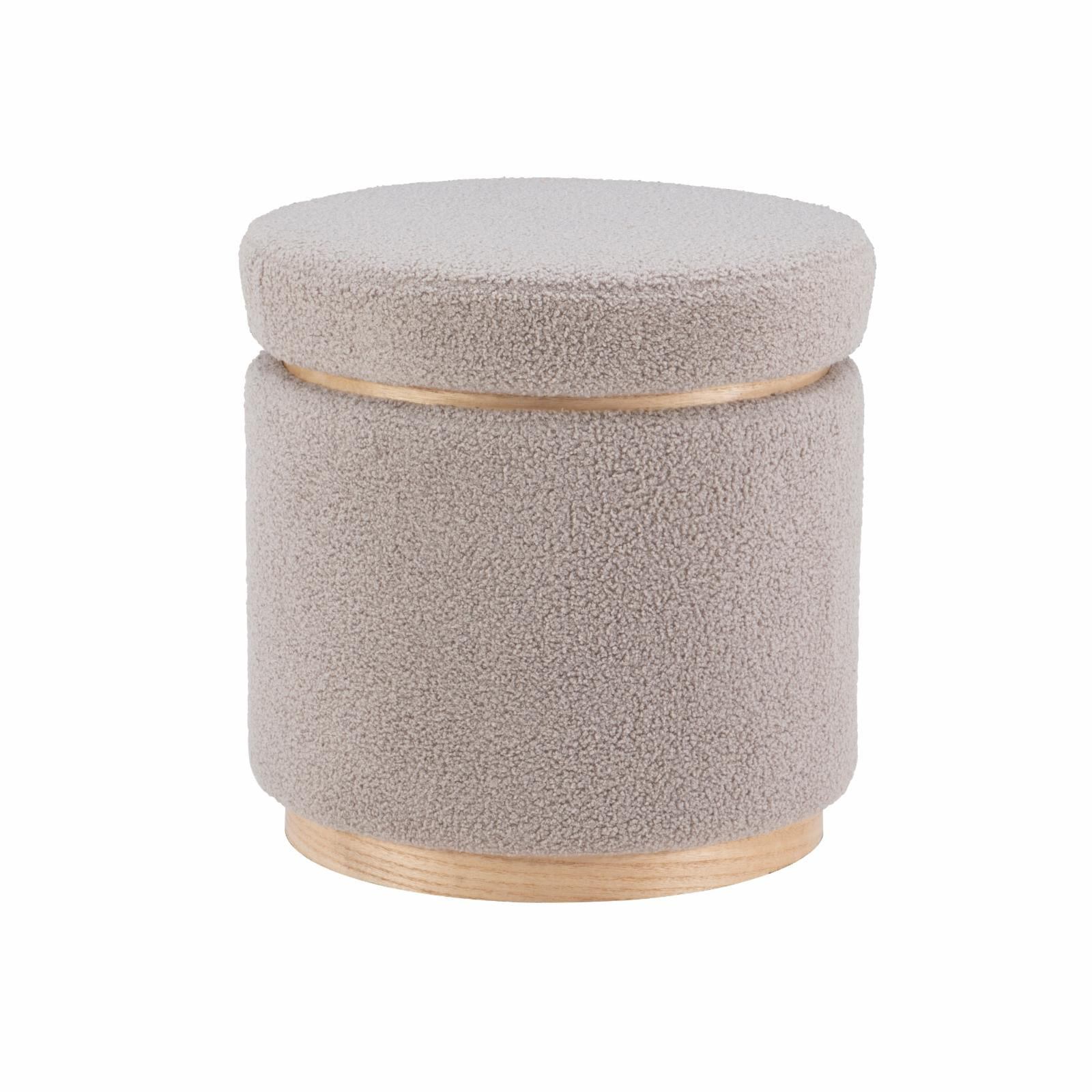 Linon Blanche Storage Ottoman Grey