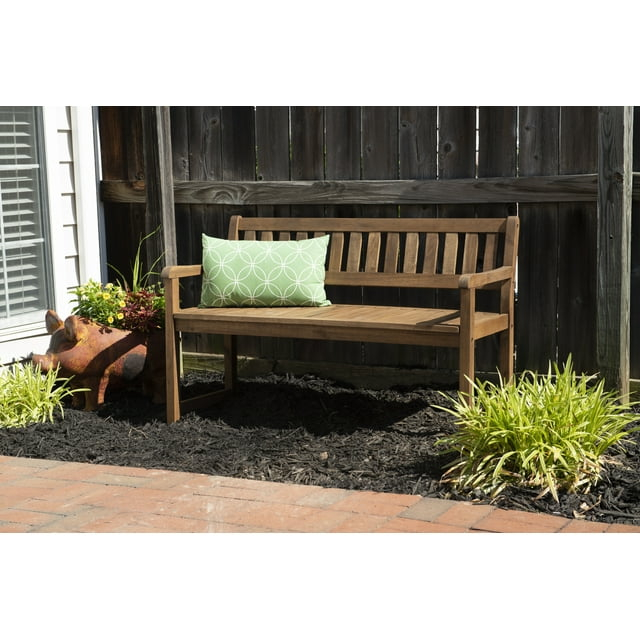 Linon Catalan Bench - Teak Finish