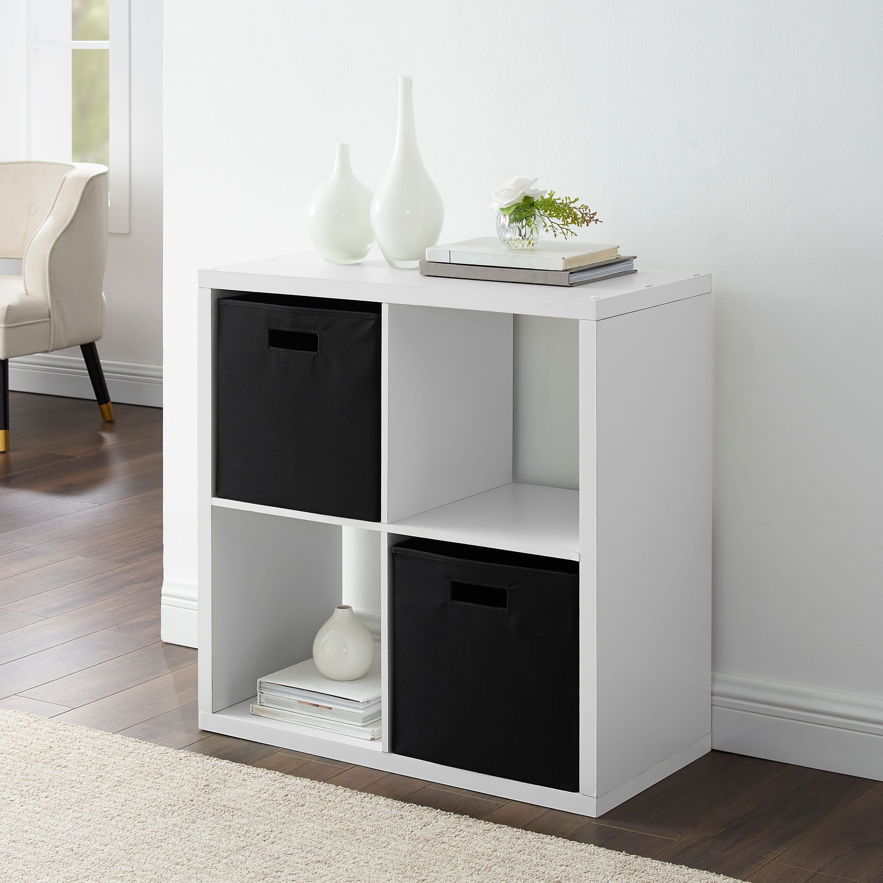 Linon Galli 4 Cubby Storage Cabinet, Multiple Colors