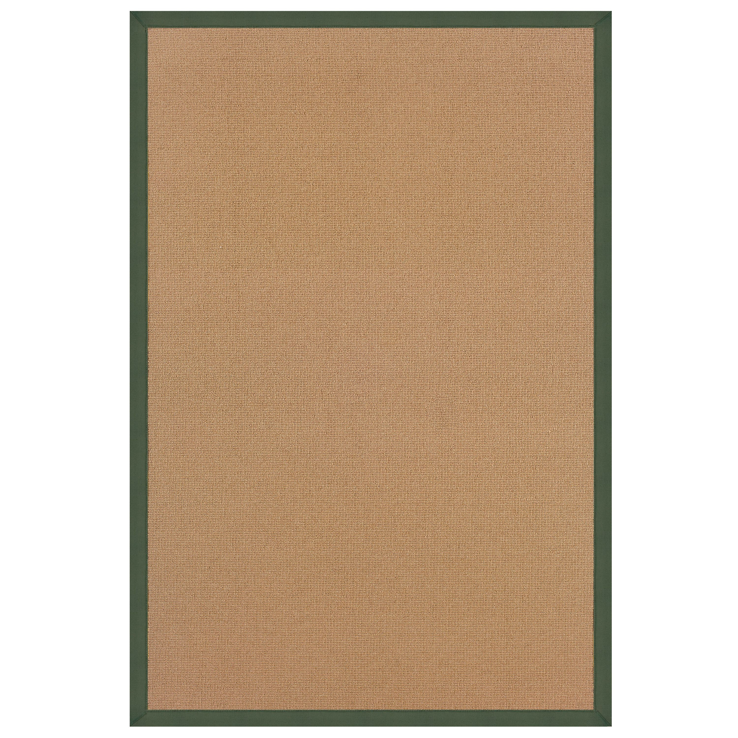 Linon Home Décor Athena Area Rug or Runner Collection, Cork and Green, 5' x 8'
