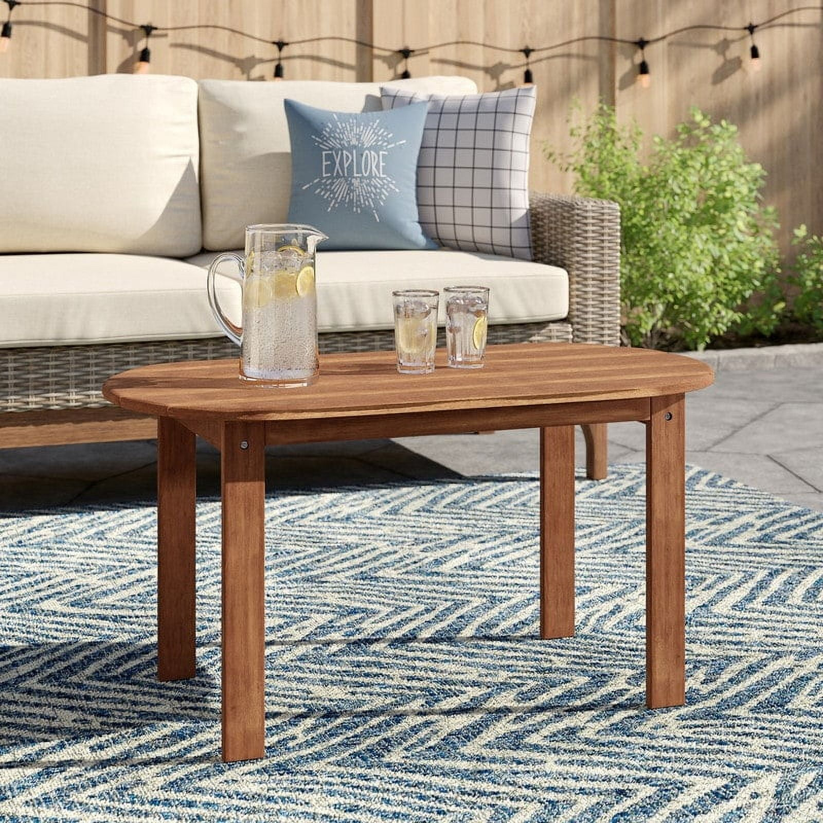Linon Home Decor Gavil Adirondack Teak Finish Coffee Table