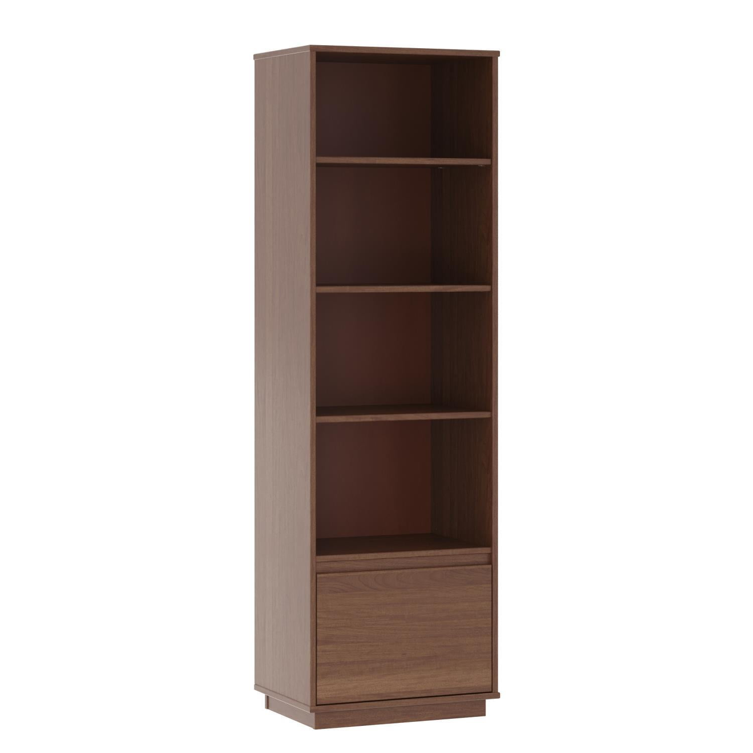 Linon Rawlins Mid Century 1 Drawer Bookcase With Walnut Finish RW430WAL01U
