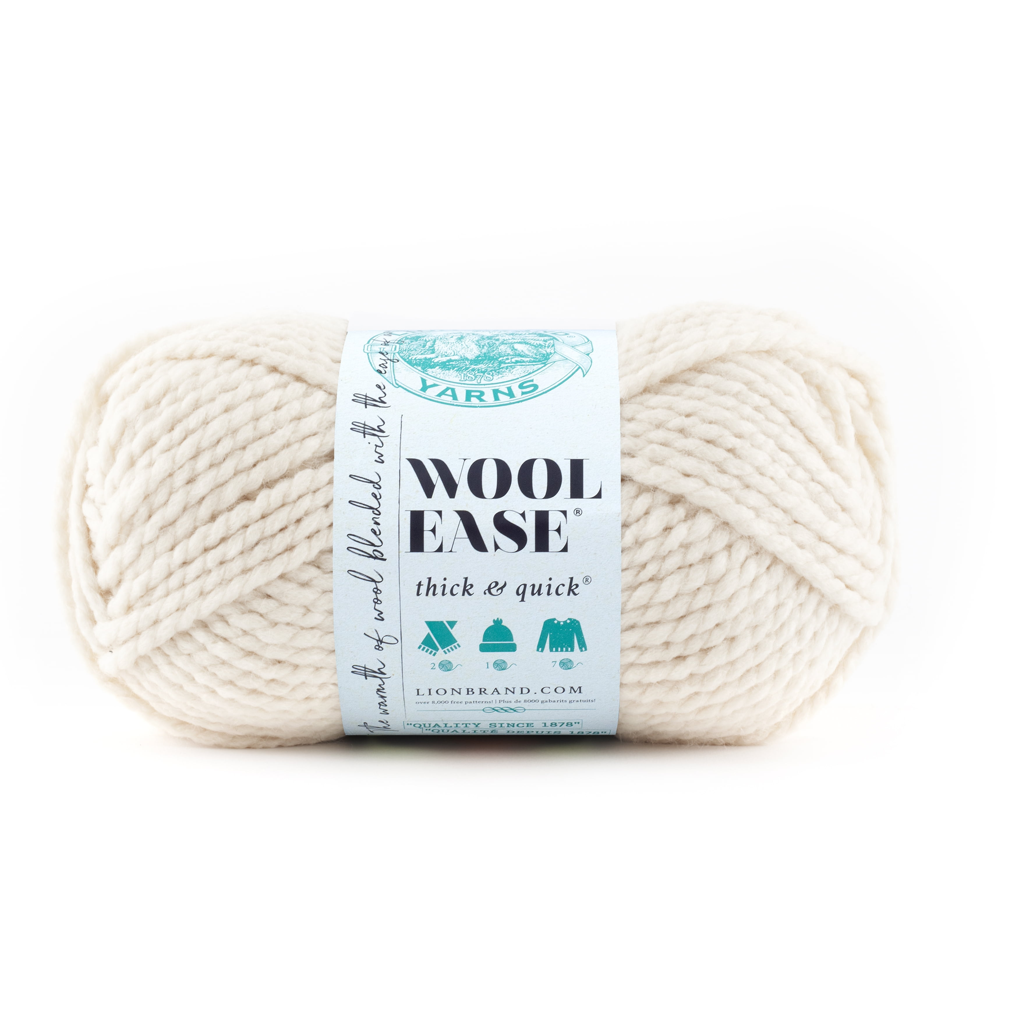 Lion Brand Yarns Wool Ease Thick & Quick Fisherman Yarn, 1 Each