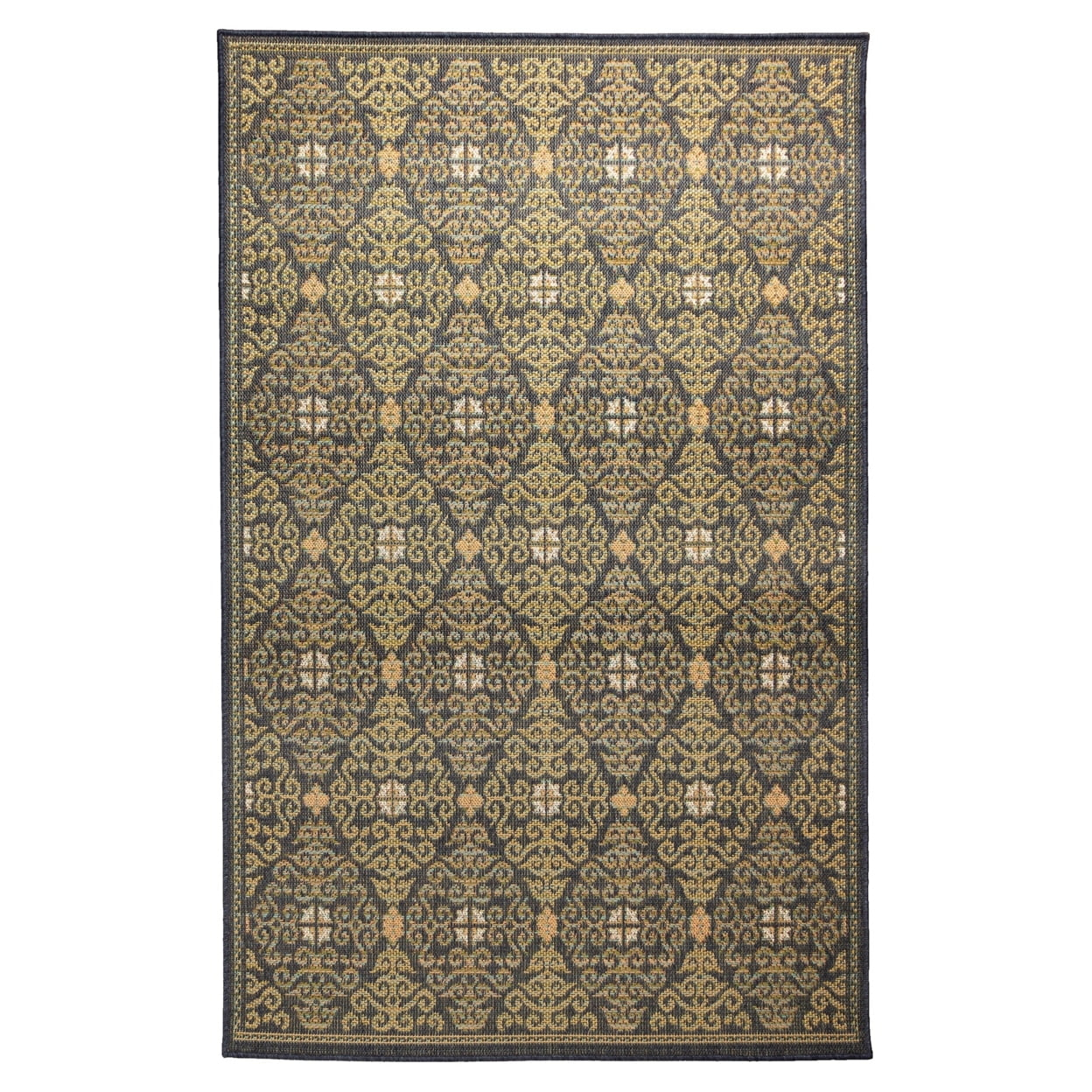 Liora Manne Patio Area Rug Navy 100% Polypropylene Indoor Outdoor Fade Resistant
