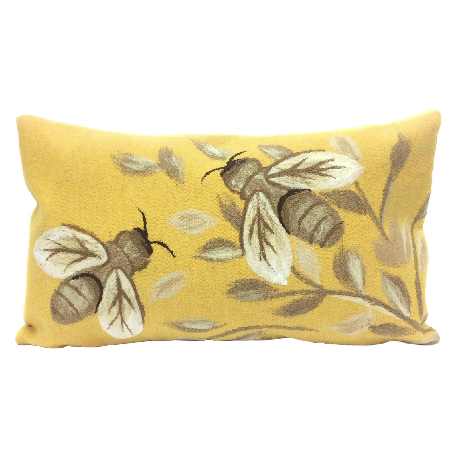 Liora Manne Visions III Bees Indoor/Outdoor Pillow Honey 12" x 20"