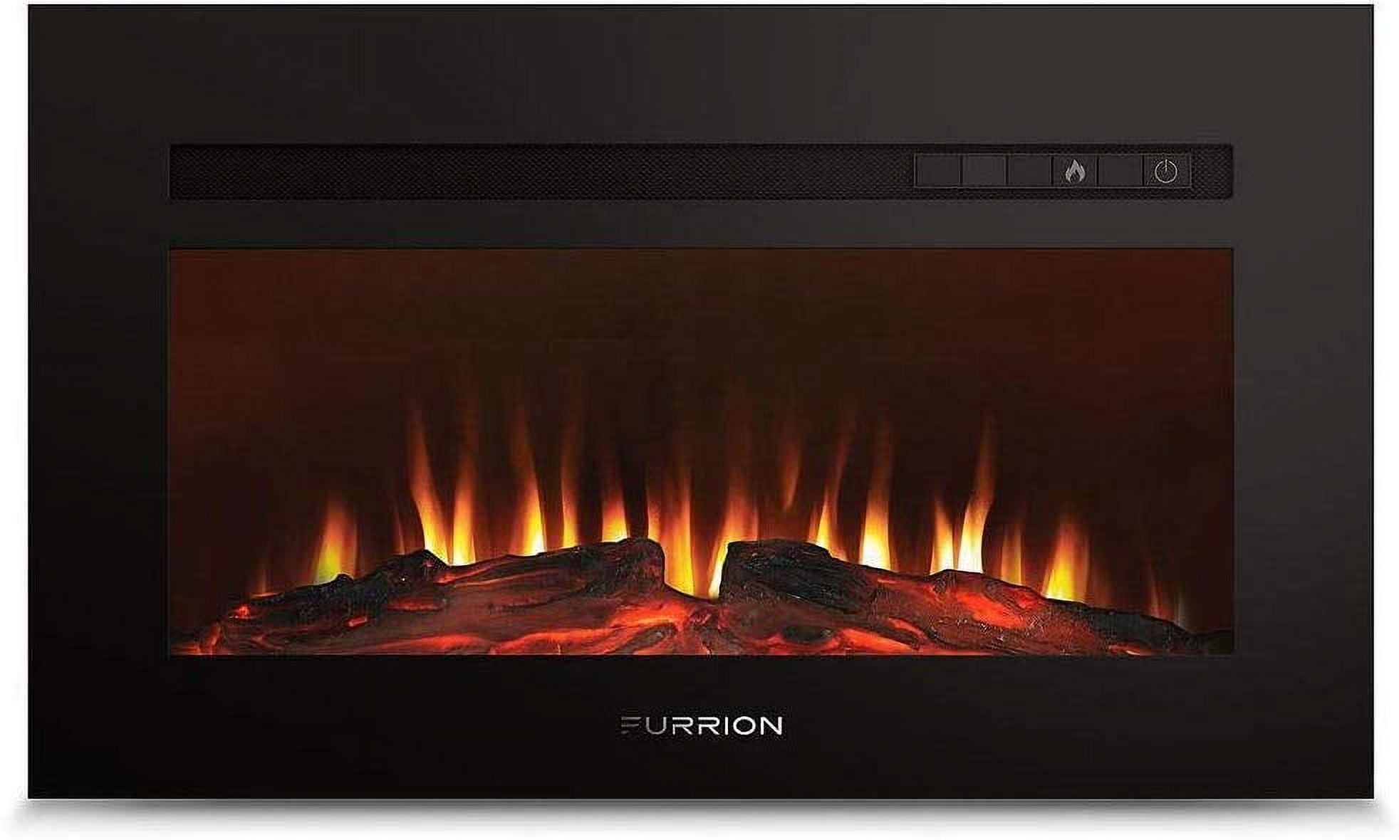 Lippert Components Lippert 689136 Built-in Electric Fireplace with Wood Platform-30, Black
