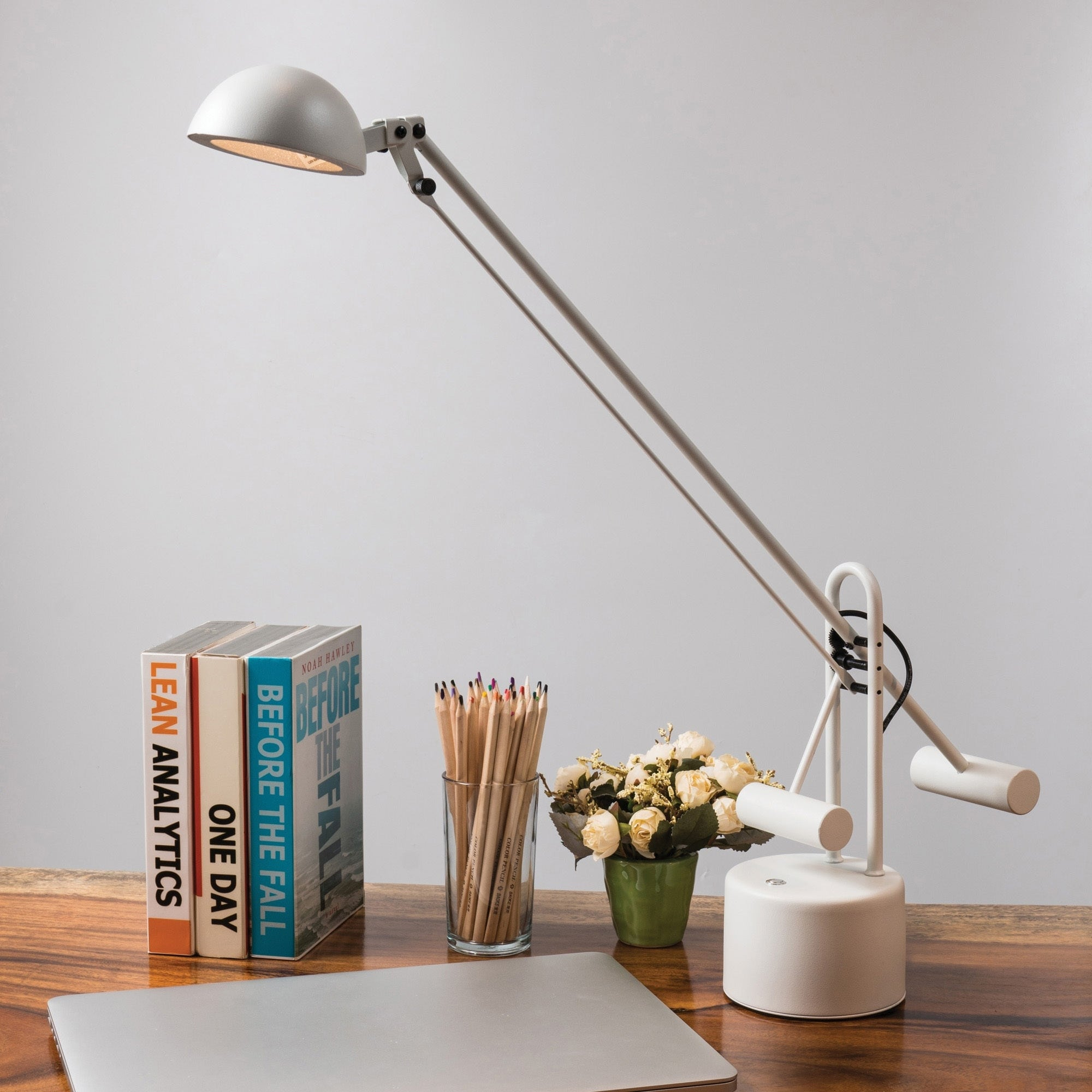 Lite Source  Halotech Desk Lamp, White
