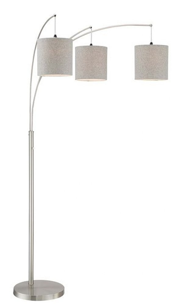Lite Source Ls-83282 Norlan 3 Light 93" Tall Arc And Tree Floor Lamp - Grey