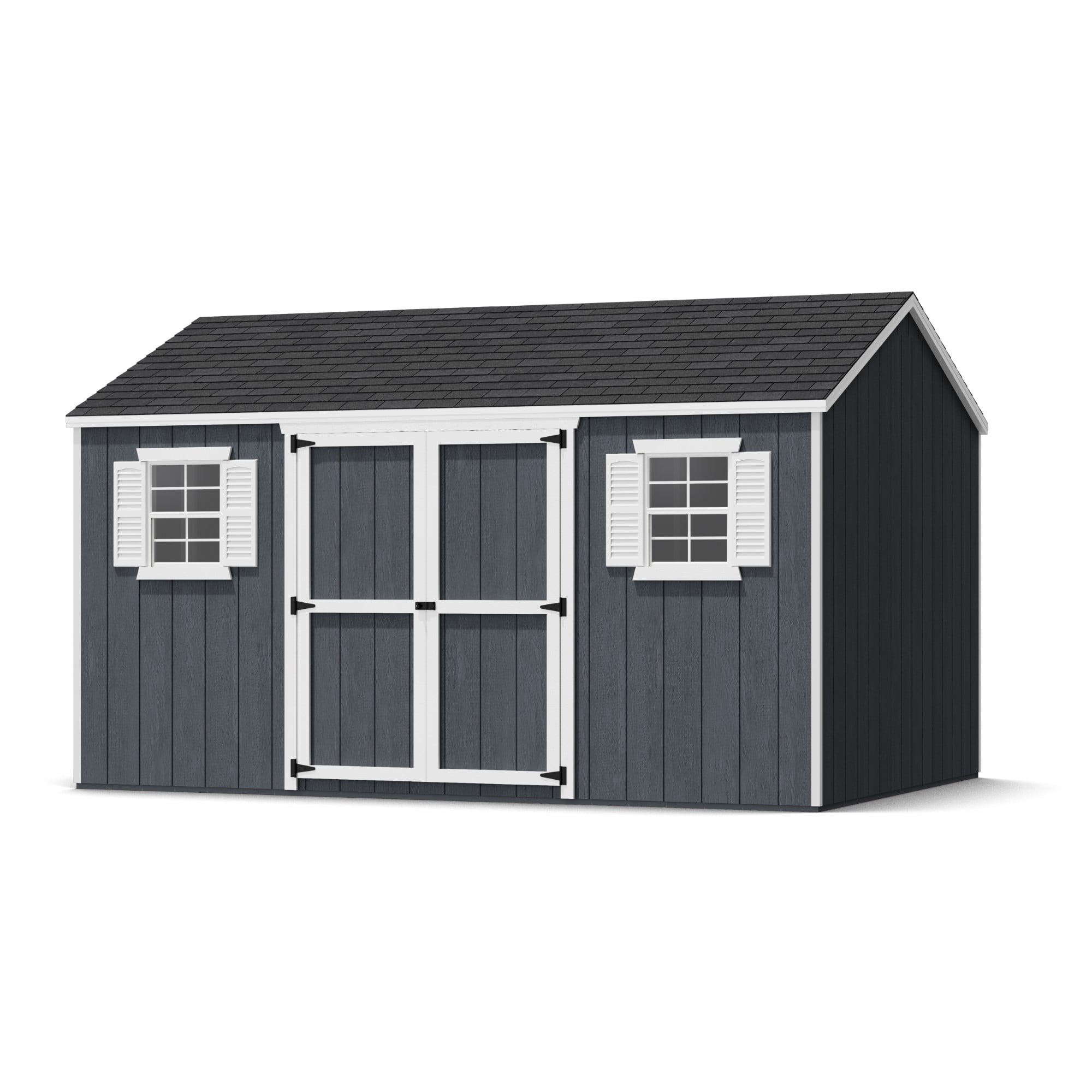 Little Cottage Co. 10x14 Value Workshop Shed with Operable Windows and Floor, Outdoor Wood Storage Do-It-Yourself Precut Kit