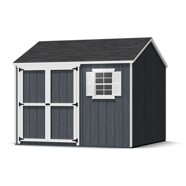 Little Cottage Co. 10x10 Value Workshop Shed with Operable Windows, Outdoor Wood Storage Do-It-Yourself Precut Kit