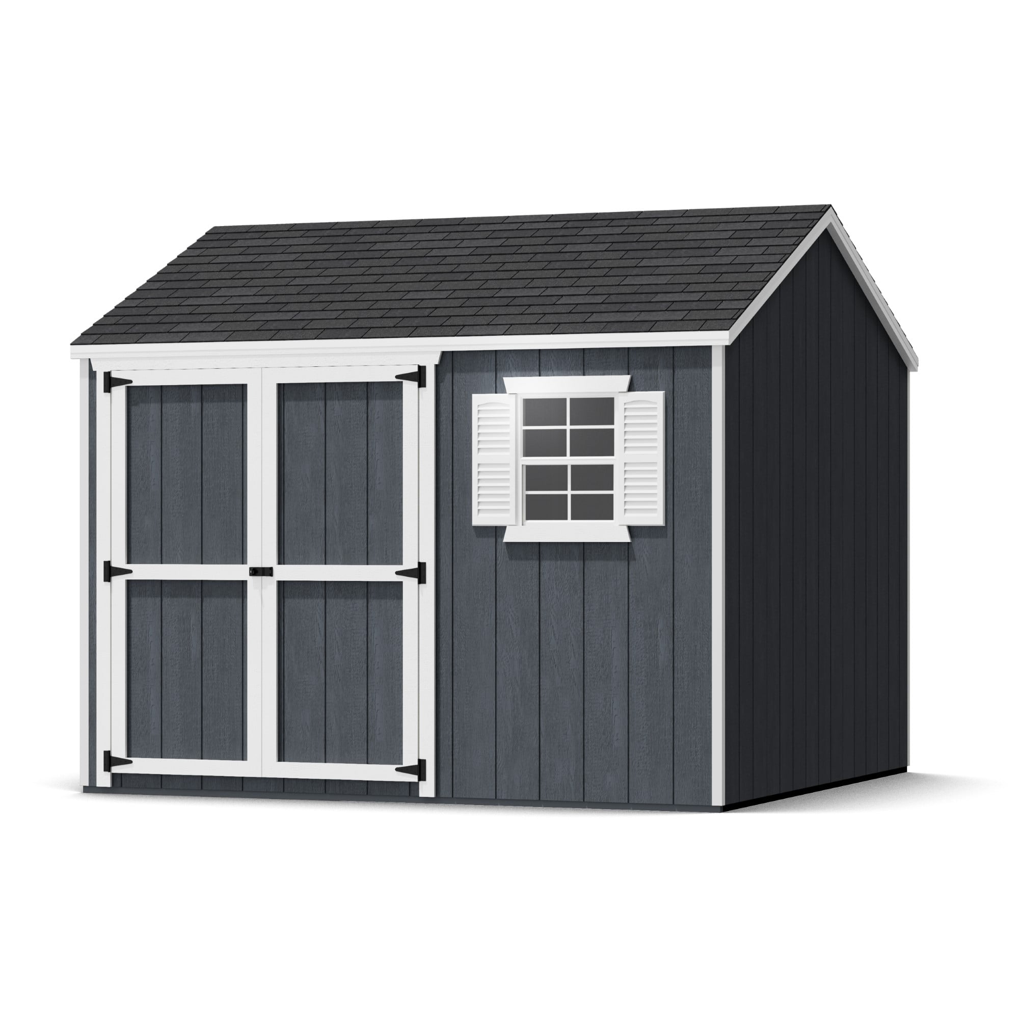 Little Cottage Co. 10x10 Value Workshop Shed with Operable Windows and Floor, Outdoor Wood Storage Do-It-Yourself Precut Kit