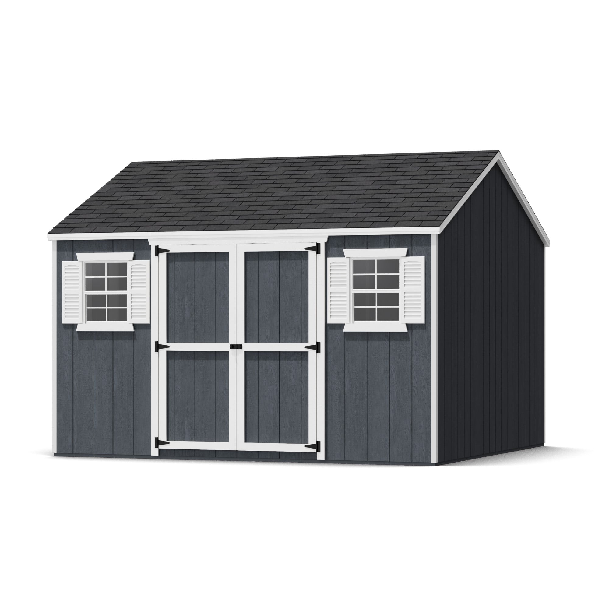 Little Cottage Co. 12x12 Value Workshop Shed with Operable Windows, Outdoor Wood Storage Do-It-Yourself Precut Kit
