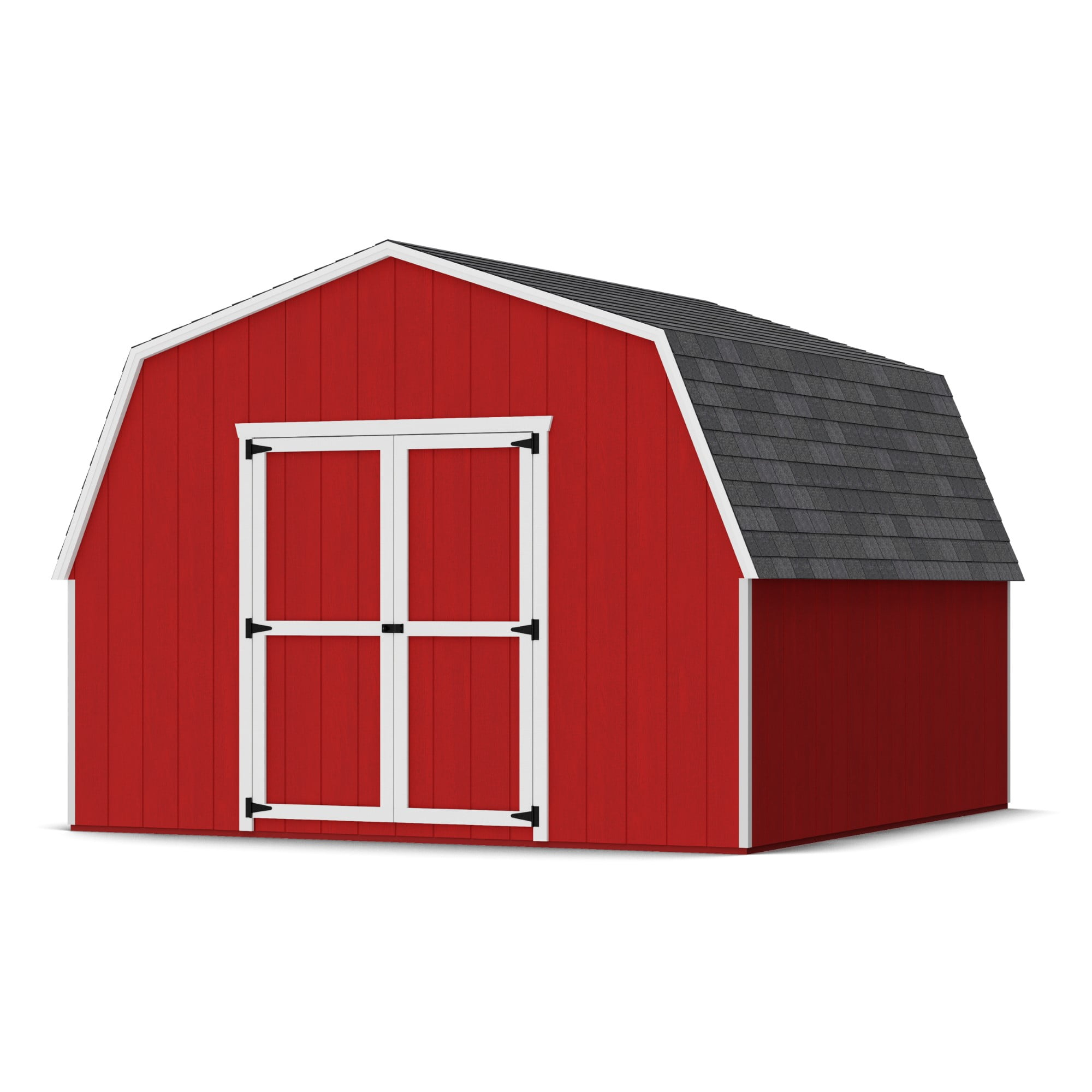 Little Cottage Co. 12x12 Value Gambrel Barn with 4 ft. Sidewalls, Outdoor Wood Storage Shed Do-It-Yourself Precut Kit