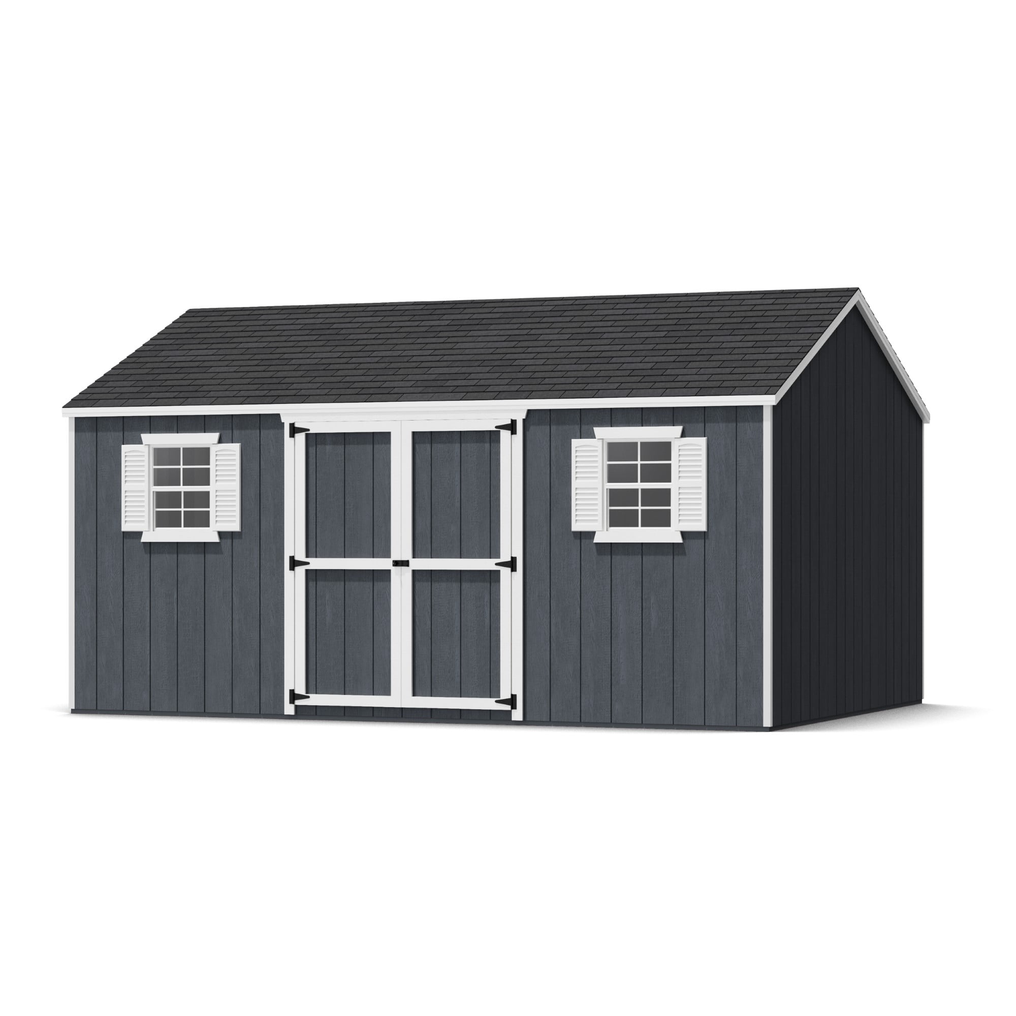 Little Cottage Co. 12x16 Value Workshop Shed with Operable Windows, Outdoor Wood Storage Do-It-Yourself Precut Kit