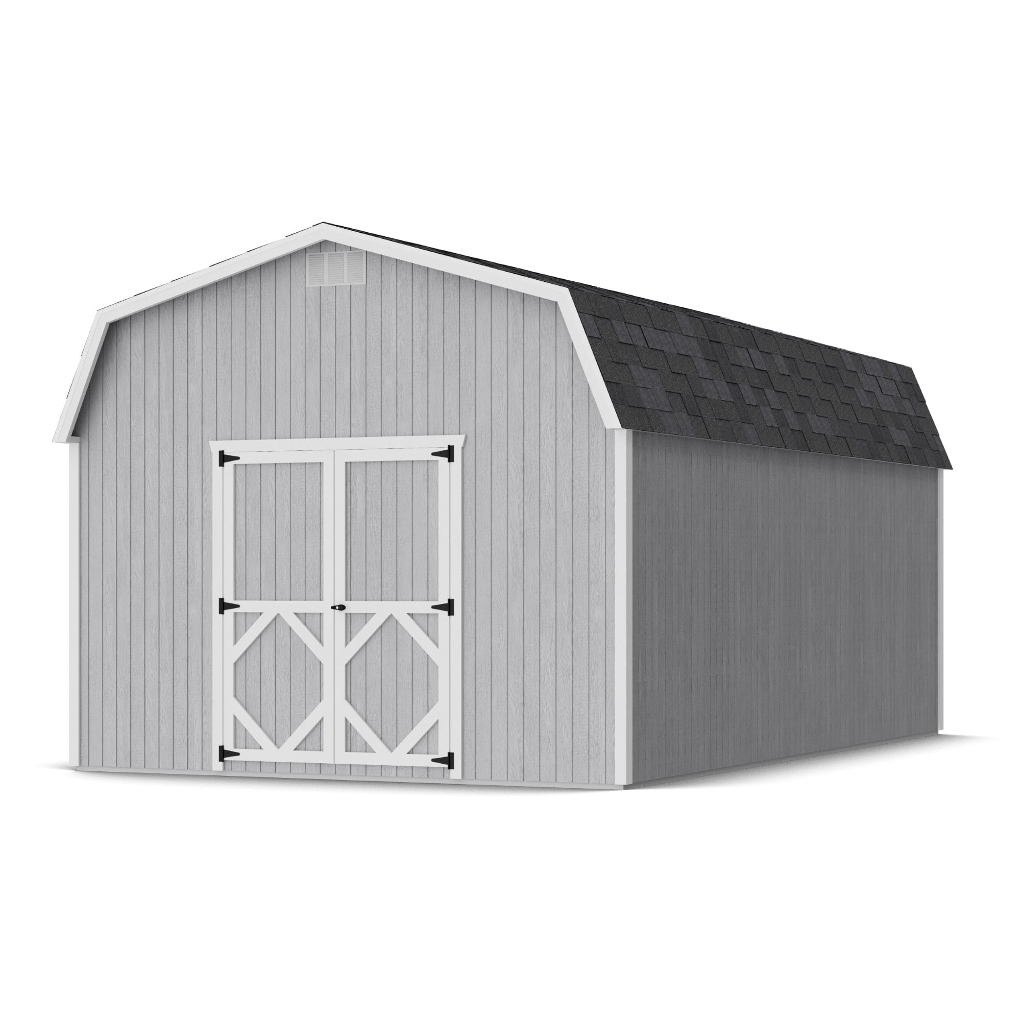 Little Cottage Co. 12x20 Classic Gambrel Barn with 6 ft. Sidewalls and Floor, Outdoor Wood Storage Shed Do-It-Yourself Precut Kit