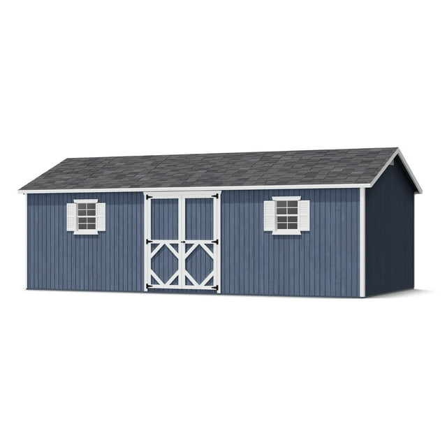 Little Cottage Co. 12x24 Classic Workshop Shed with Operable Windows, Outdoor Wood Storage Do-It-Yourself Precut Kit