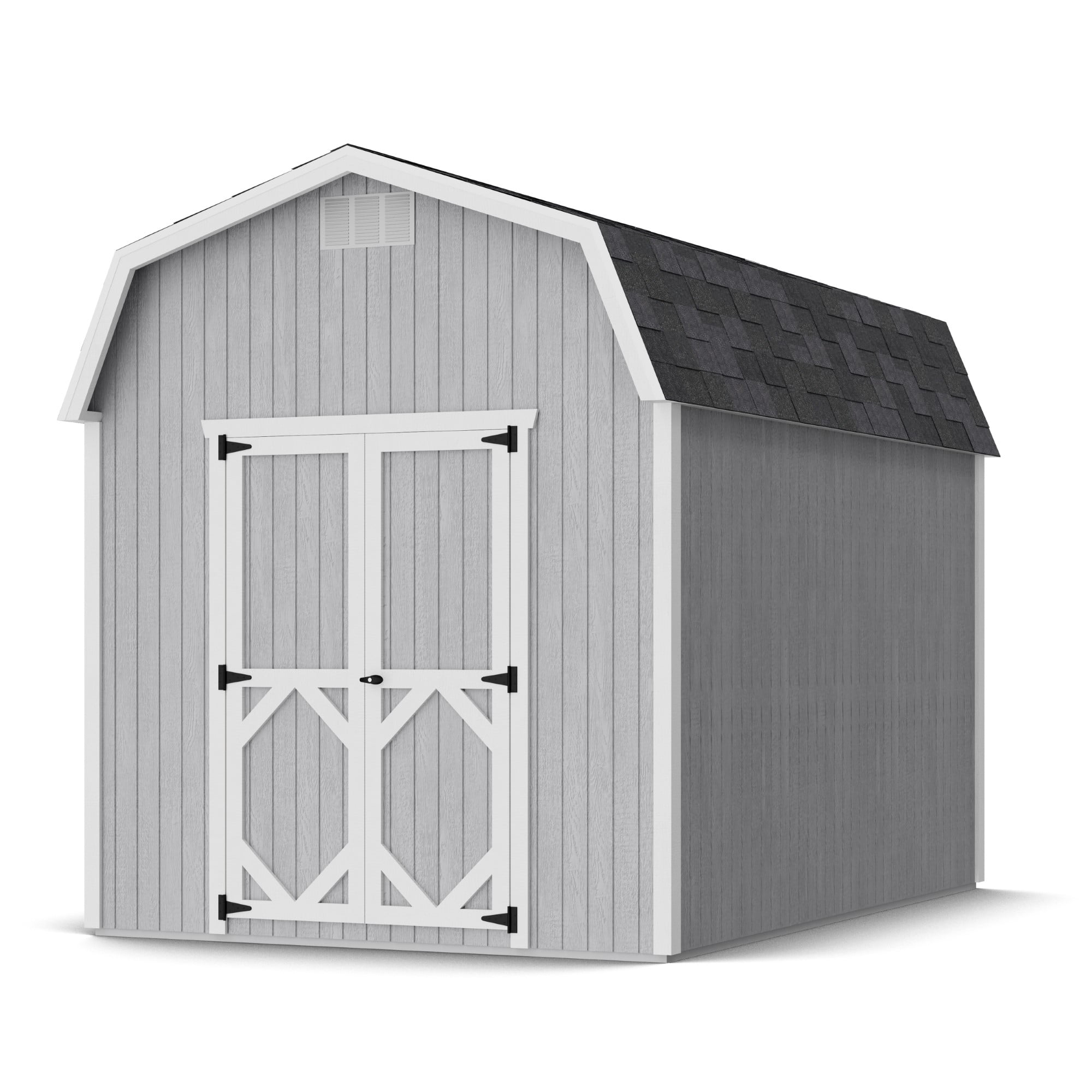 Little Cottage Co. 8x12 Classic Gambrel Barn with 6 ft. Sidewalls and Floor, Outdoor Wood Storage Shed Do-It-Yourself Precut Kit