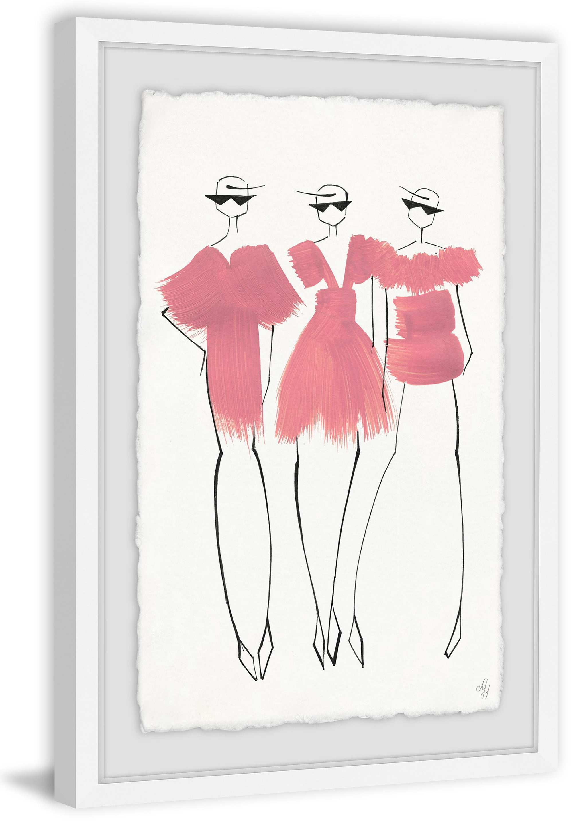 Little Pink Dress Framed Painting Print