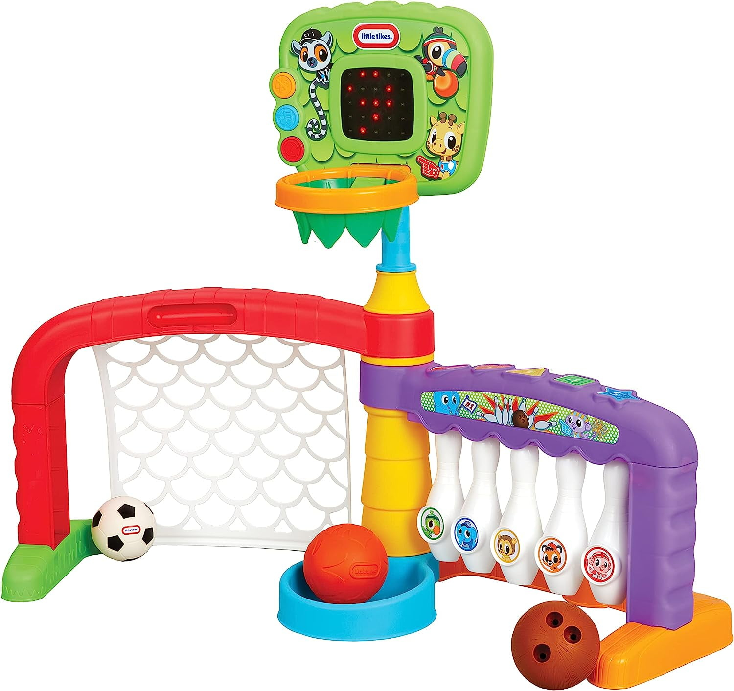 Little Tikes 3 in 1 Sports Zone - Basketball, Soccer Bowling for Toddlers